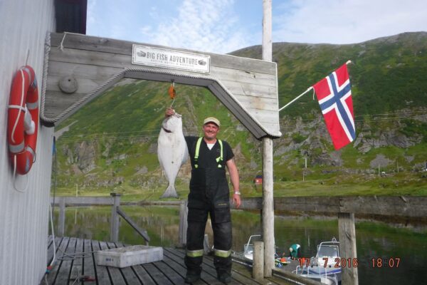 Złowiona ryba w Norwegii